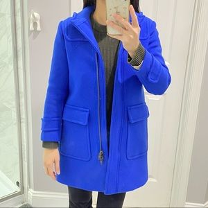 Jcrew Petite Stadium Cloth hooded cocoon jacket